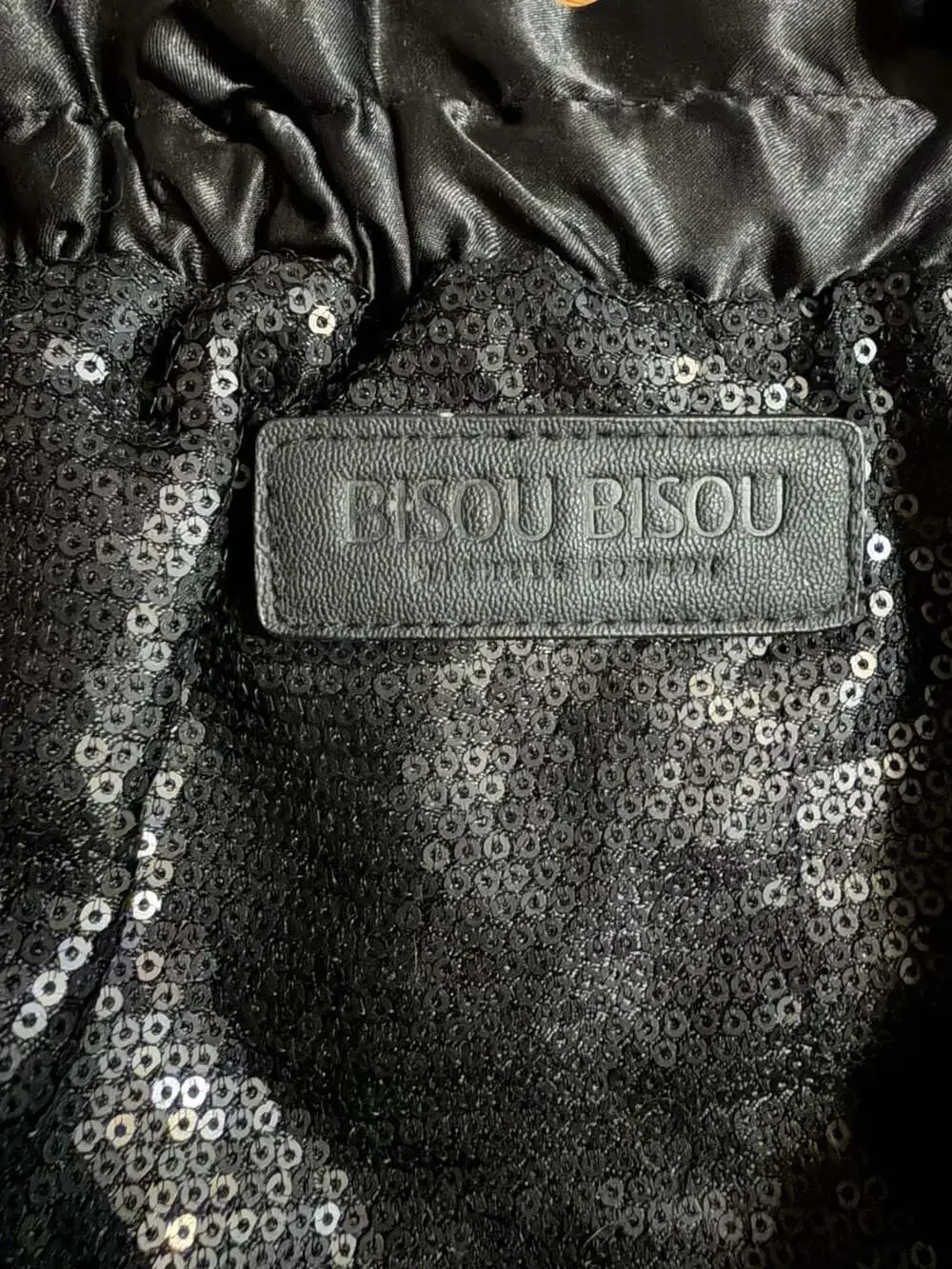 Bisou Bisou by Michele Bohbot Black Sequin Clutch Purse
